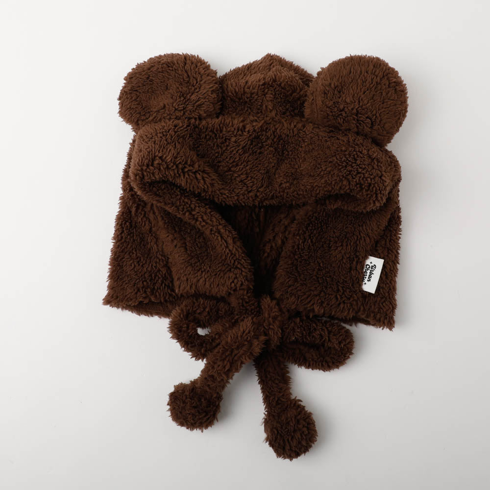 Mielボアシリーズ】ポンポン紐付きくま耳キャップ|子供服・キッズ