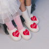 もこもこハートロゴデザインスリッパ