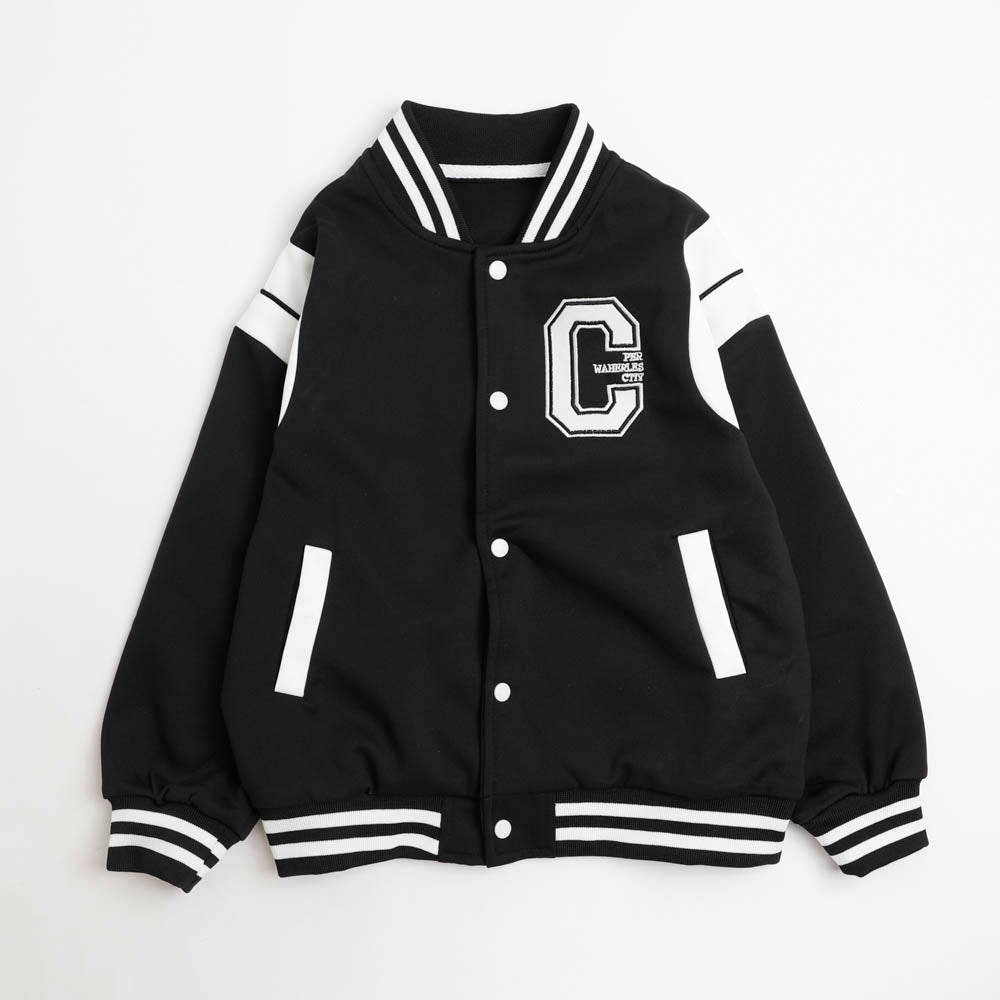 ワンポイントロゴデザインブルゾン