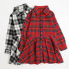 チェックネルシャツワンピース