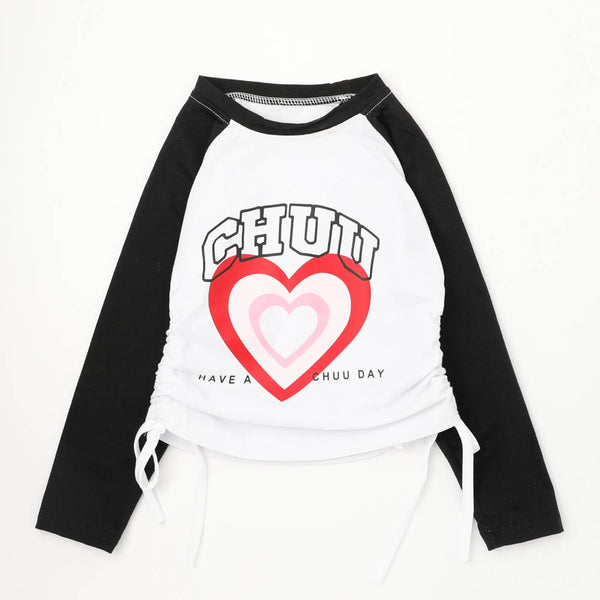 ハートプリントラグラントップス