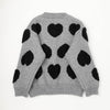 バイカラーハートデザインニット
