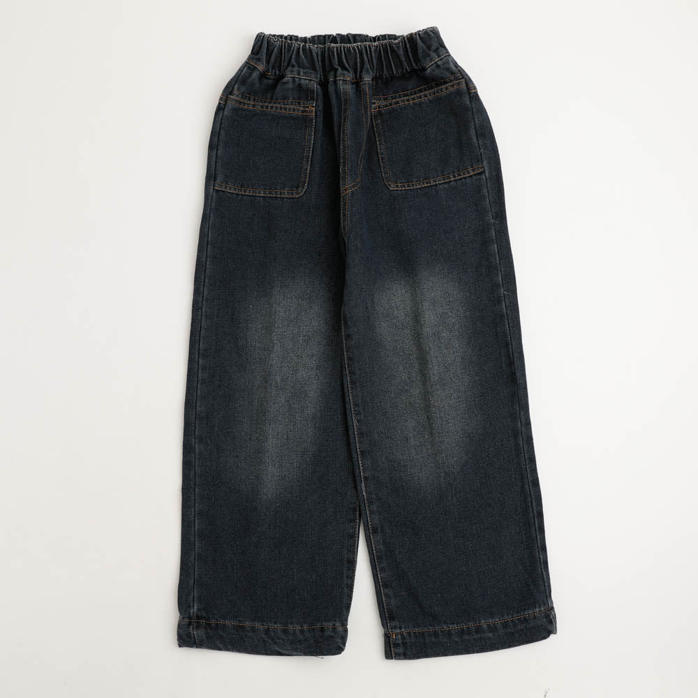 フロントポケットデザインルーズデニム