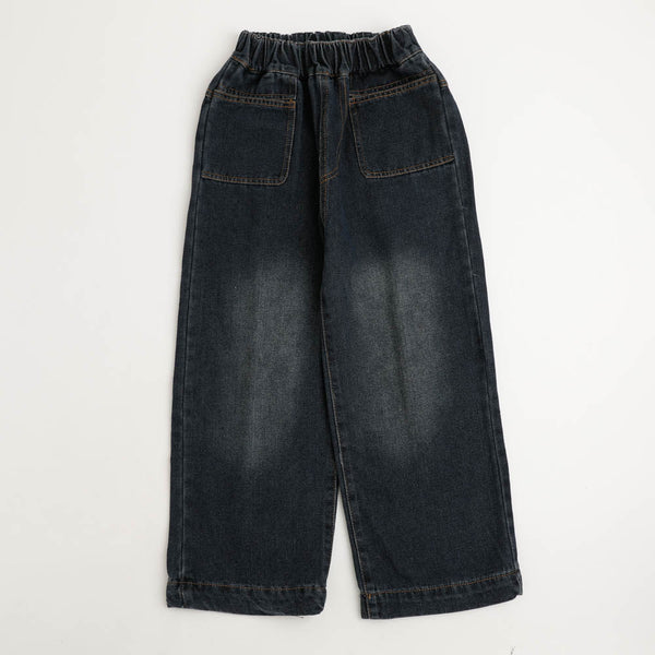 フロントポケットデザインルーズデニム