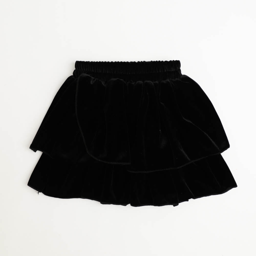 アシンメトリーティアードベロアスカート