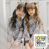 【セパレート3点セット】チェックシアートップス＋ギャザーキャミトップス＋フリルパンツ水着