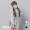【CHIPIE/シピ】レースリボンカットショルダートップス+ティアードスカート