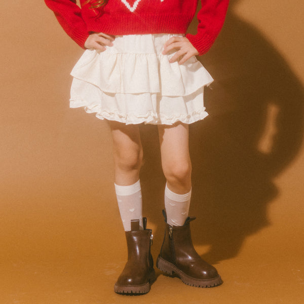 【インナーパンツ付き】ティアードスカート